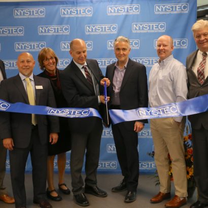 NYSTEC new headquarters building ribbon cutting on October 16, 2019.