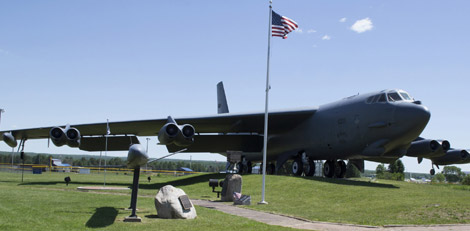 B-52 bomber on display in Griffiss Business and Technology Park